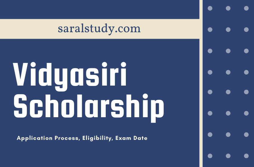 Vidyasiri Scholarship 2020 21 Last Date Application Form