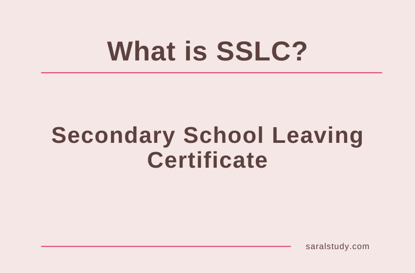 What is SSLC?