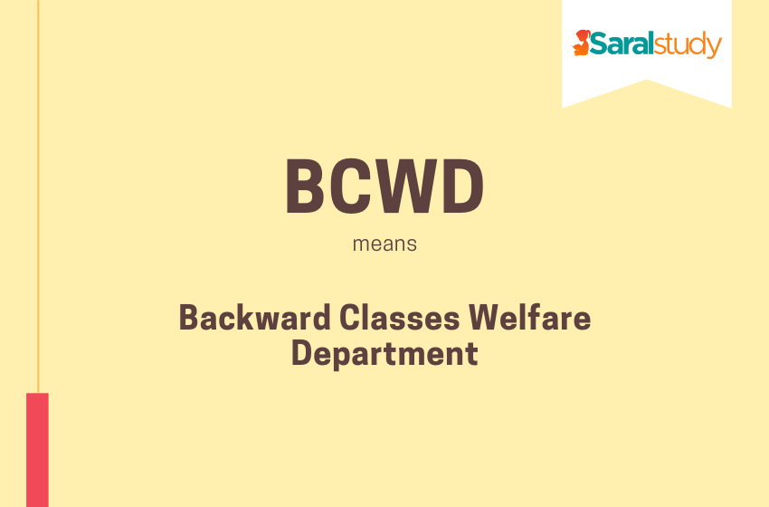 backward classes welfare department