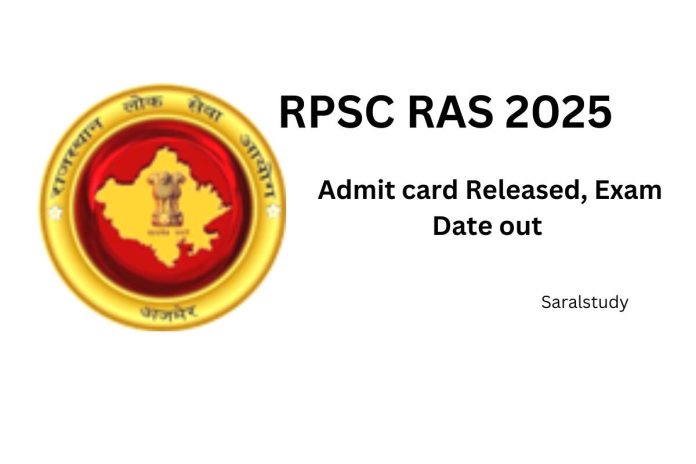 RPSC RAS admit card